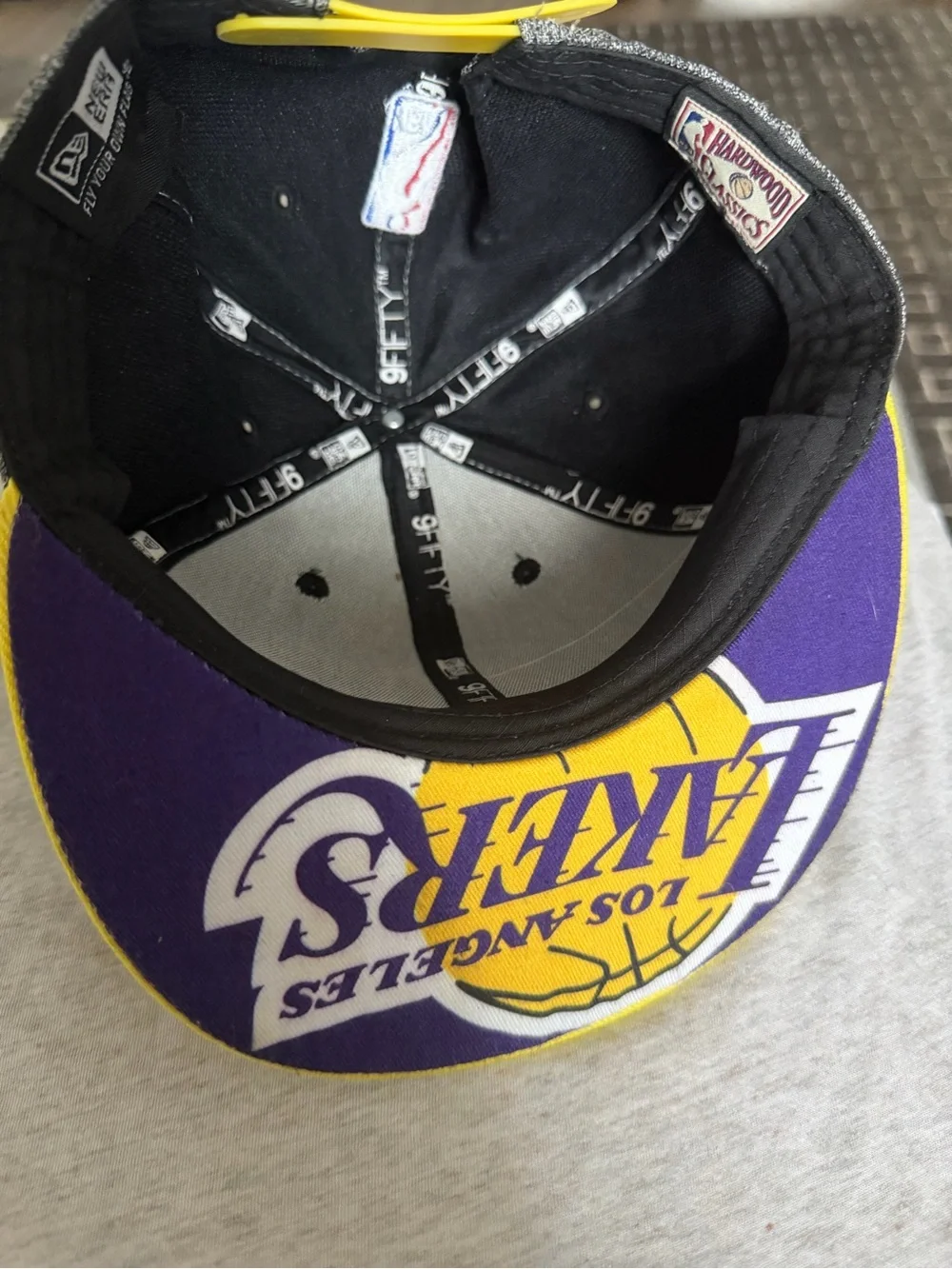 Kids Snapback Cap - Gray and Yellow